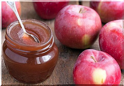 Homemade apple jam