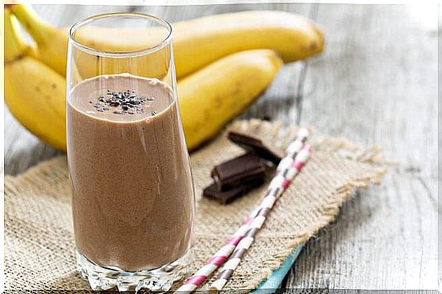 Banana and chocolate cocktail