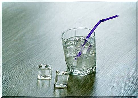 a glass of ice cold water for fatigue