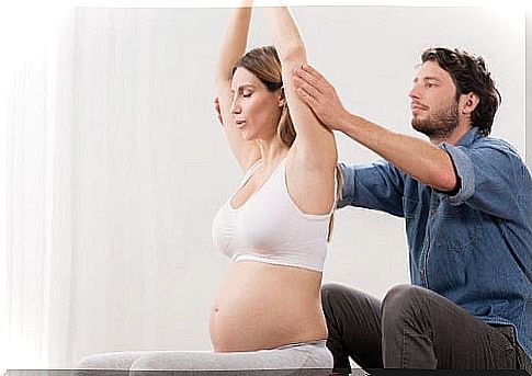 Yoga and pregnant woman