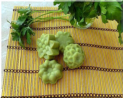 Parsley soap bars