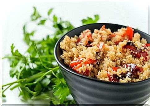 Roasted vegetable salad with quinoa