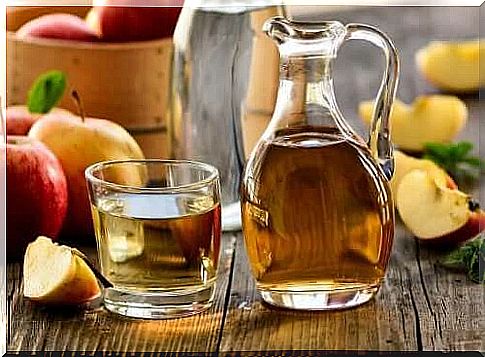 Apple cider vinegar in a jug